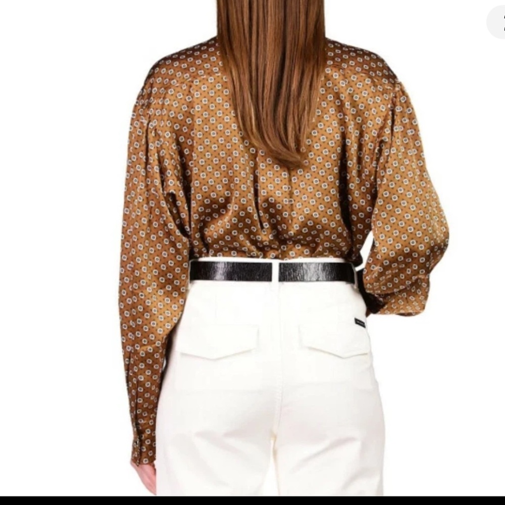 NWOT Sanctuary Geometric 3/4 Sleeve Blouse - Size M - Gorgeous!! Evereve 2024 - Picture 4 of 10